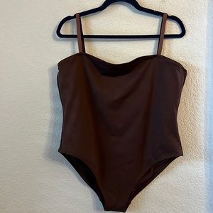 NWT - Skims Cocoa swim shaping cami swimsuit